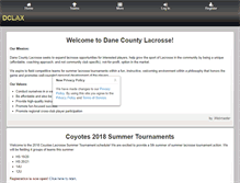 Tablet Screenshot of danecountylacrosse.org